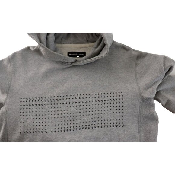Purple Brand Men's Size Large Gray Hoodie Graphic Sweater Pullover Pocket $425 - Picture 1 of 8